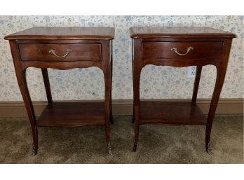 Davis Cabinet Company Antique Adaptations Wooden End Tables - 2 Total
