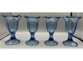 Anchor Hocking Fountain-ware Sorbet Glasses - 4 Total