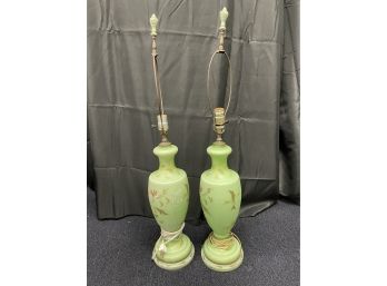 Green Table Lamp Set