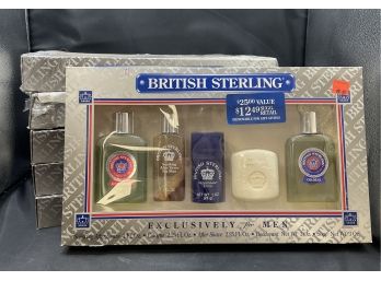 Lot Of 6 British Sterling Mens Care Sets