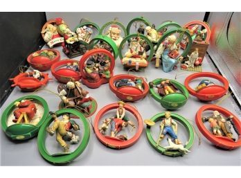 Norman Rockwell Ornaments - Lot Of 25