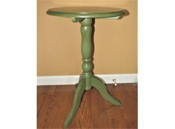 Green Wood Plant/accent Table