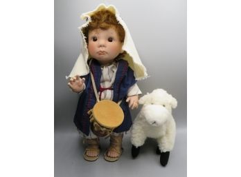 Lee Middleton Shepard Boy With Plush Sheep Doll, Signed & Numbered