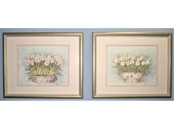 Floral Centerpiece Framed Wall Decor - Set Of 2