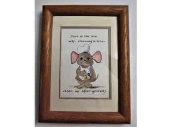 Kathy Fisher 'this Is The New Self-cleaning Kitchen Clean Up After Yourself' Framed Decor