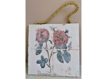 Resin Floral Roses Wall Hanging