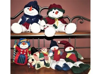 Snowman Plush Holiday Decor - Lot Of 10