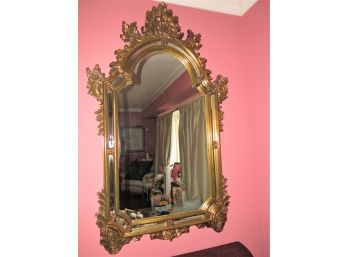 Gold Tone Ornate Framed Wall Mirror
