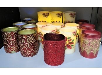 Battery Operated Holiday Candles - Lot Of 18