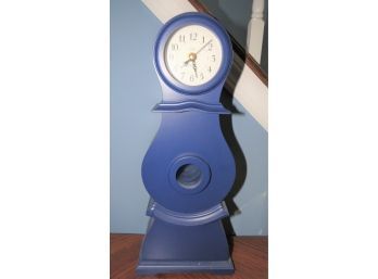 BW Home Blue Wood Table Clock