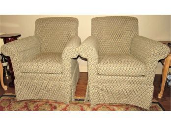 Ethan Allen Fabric Armchairs - Set Of 2