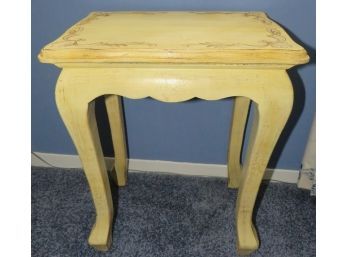 Wood Accent Table With Crackle Finish