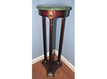 Athenian Empire Style Sellette Table In Mahogany With Marble Top