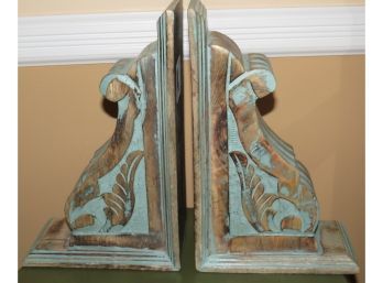 Wood Bookends - Set Of 2