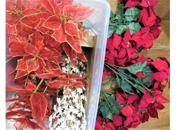 Artificial Floral Holiday Pics For Crafting - Assorted Lot