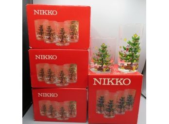 Nikko Double Old Fashioned Glasses & Highball Glasses - Total 16 Glasses - In Original Boxes