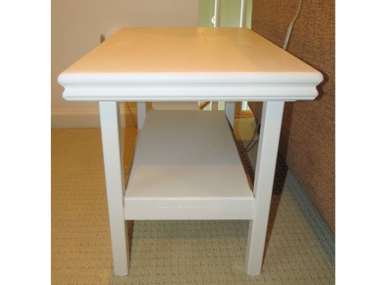 Telescope Casual Furniture White Painted Side Table