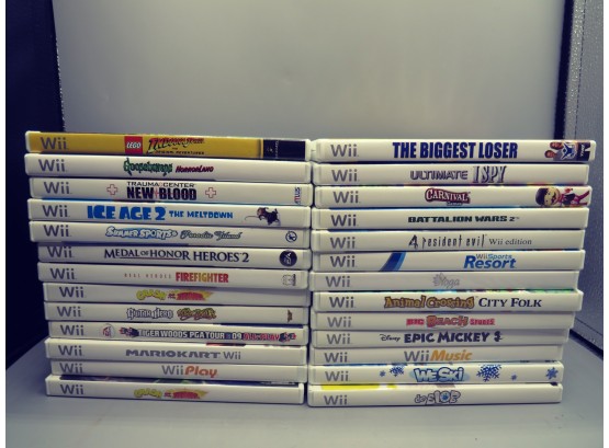 Nintendo Wii Video Games - Lot Of 26