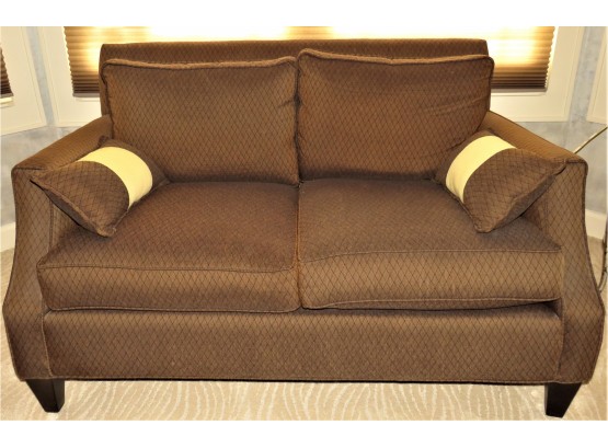 Rowe Furniture Espresso Colored Fabric Love Seat