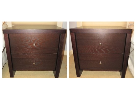 Night Tables With 2 Drawers - Set Of 2