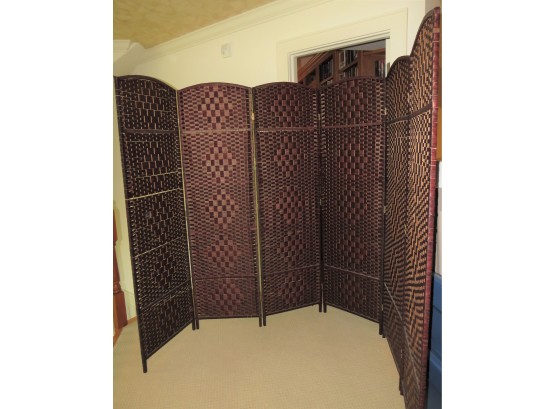 Room Divider/privacy Screen Woven 6 Panel