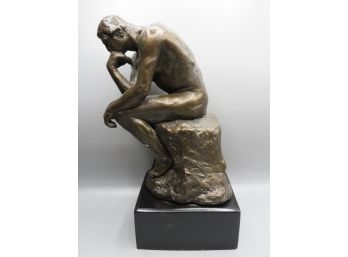 THE THINKER MADE OF BRONZE BY Auguste RODIN 'ALVA 81' STATUE/ SCULPTURE
