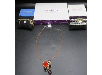 Lia Sophia Costume Jewelry - Necklace & Bracelets - Lot Of 3  - In Original Boxes