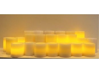 Flameless LED Candles With 2 Remotes - Various Sizes - Lot Of 23