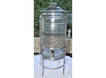 Glass Beverage Dispenser With Stand