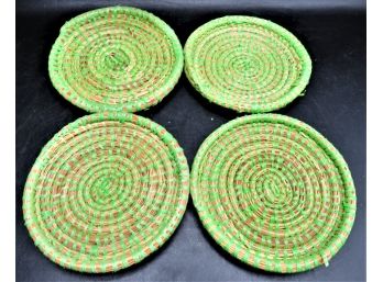 Green Round Coaster Set Of 4