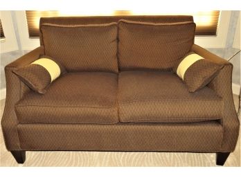 Rowe Furniture Espresso Colored Fabric Love Seat