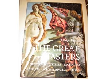 The Great Masters By Giorgio Vasari Coffee Table Book