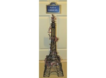'place Du Carrousel' Metal Eiffel Tower Floor Decor