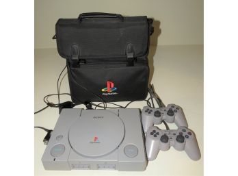 Sony Playstation Game System #SCPH-9001, 2 Controllers & Carry Bag ***NO POWER CORD***