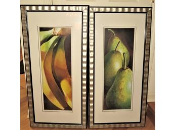 Banana & Pears Framed Wall  Decor - Set Of 2