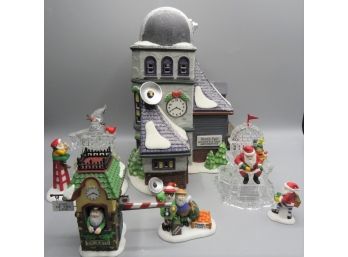 Department 56 - One Lighted House & Figurines - In Original Boxes - Lot Of 4 Boxes