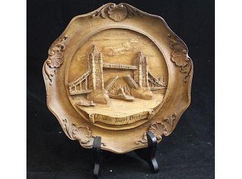 London Tower Bridge Wood Carved Wall Plaque (118)
