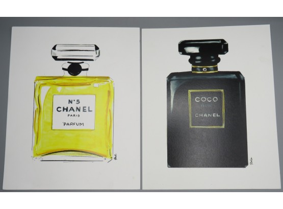 Jamel Saliba Chanel No. 5 & Coco Chanel Sketch Wall Decor - Set Of 2
