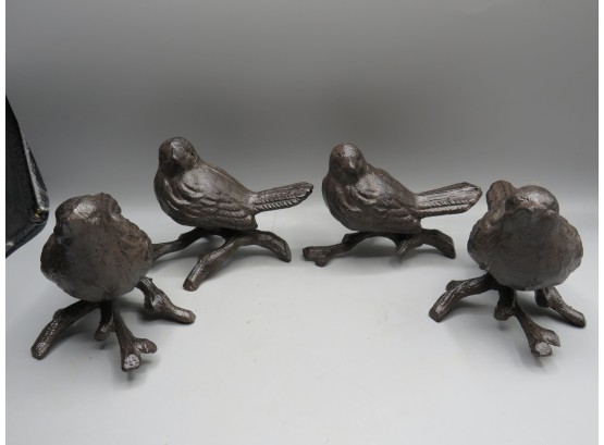 Metal Bird Figurines - Lot Of 4