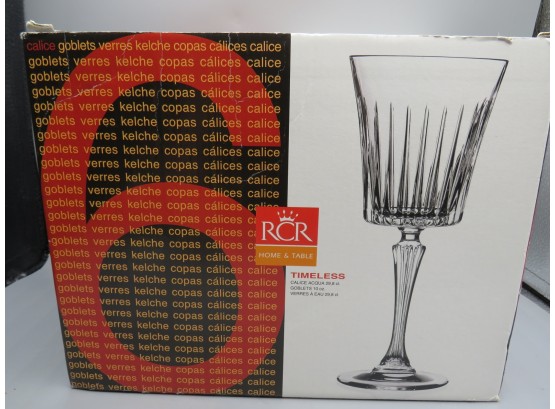 RCR Home & Table 'timeless' 10 Oz. Goblets - 5 Boxes/6 Each Box/30 Total Glasses