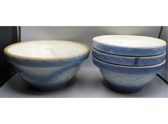 Blue Stone Ware Bowls - Lot Of 4