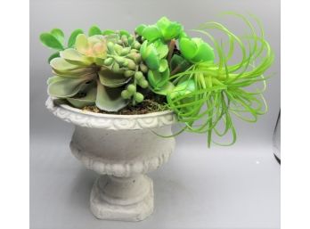 Artificial Succulent Plants In Footed Pot