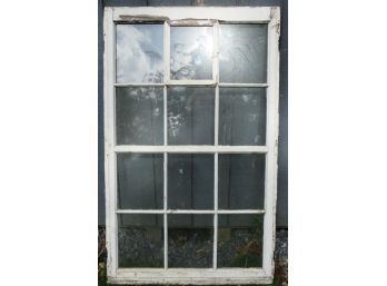 Vintage White Painted Window Pane