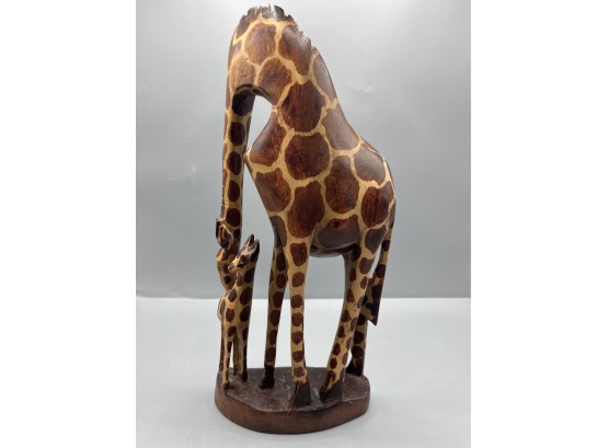 Wooden Giraffe Table Decor