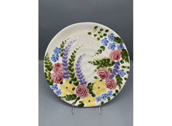 Tabletop Galleries 'jardine' Hand-painted Hand Crafted Decorative Plate