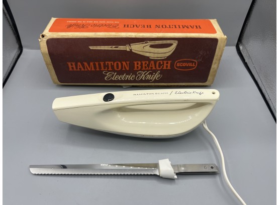 Vintage Hamilton Beach Electric Knife In Original Box