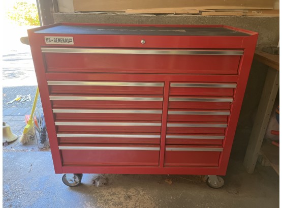 US General Pro Rolling Toolbox With Keys 13 Drawer Toolbox