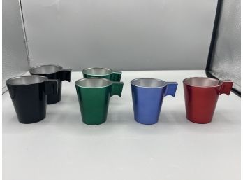 Colored Glass Espresso Mugs Set Of 6