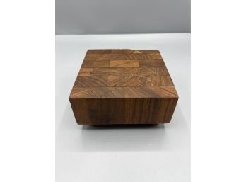 Siamese Teak Wood Small Chopping Block By Ernest Sohn