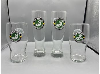 Brooklyn Brewery Pint Glasses Set Of 4